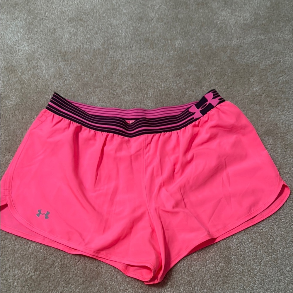 Under Armour Pink Athletic Performance Shorts Breast Cancer Awareness